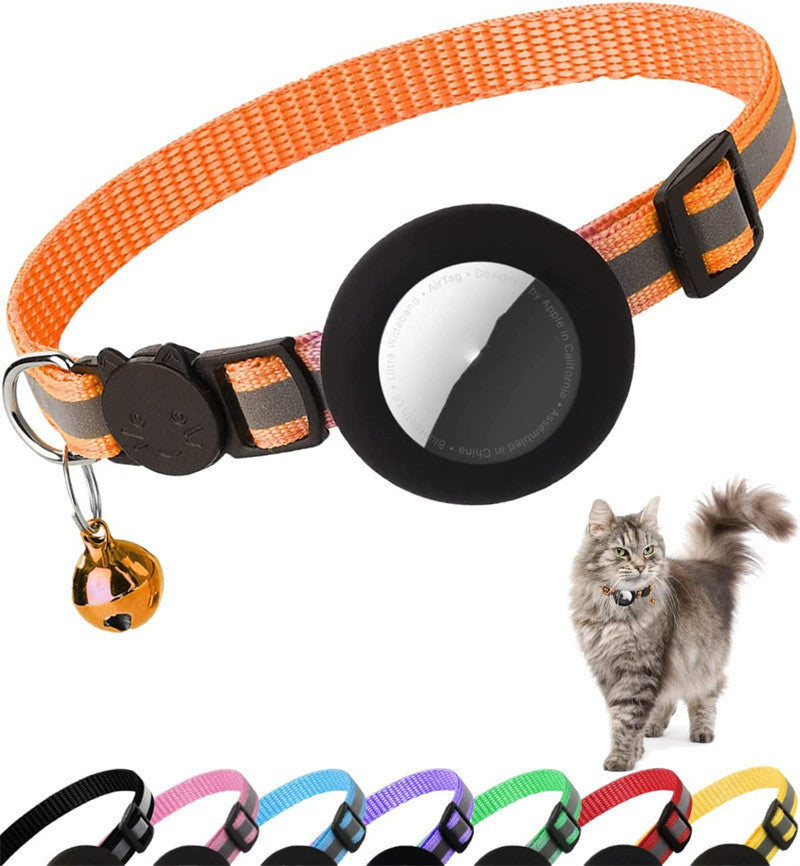 Airtag Katzenhalsband mit Glöckchen und Reflektor