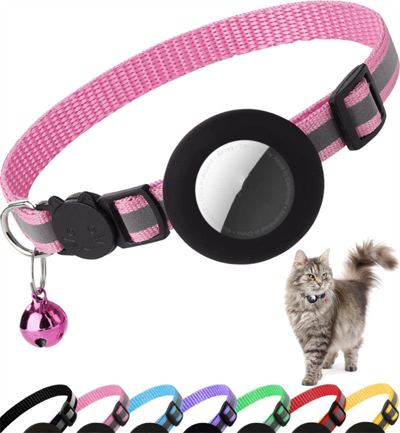 Airtag Katzenhalsband mit Glöckchen und Reflektor