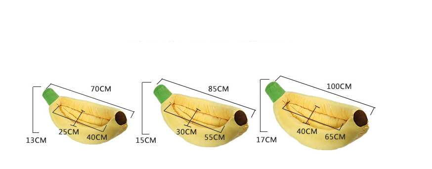 Total Banane, das kuschlige Hundebettchen in Bananenform