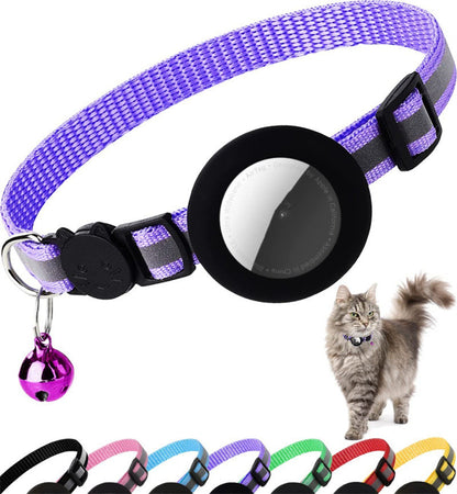 Airtag Katzenhalsband mit Glöckchen und Reflektor