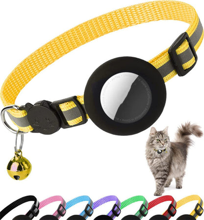 Airtag Katzenhalsband mit Glöckchen und Reflektor